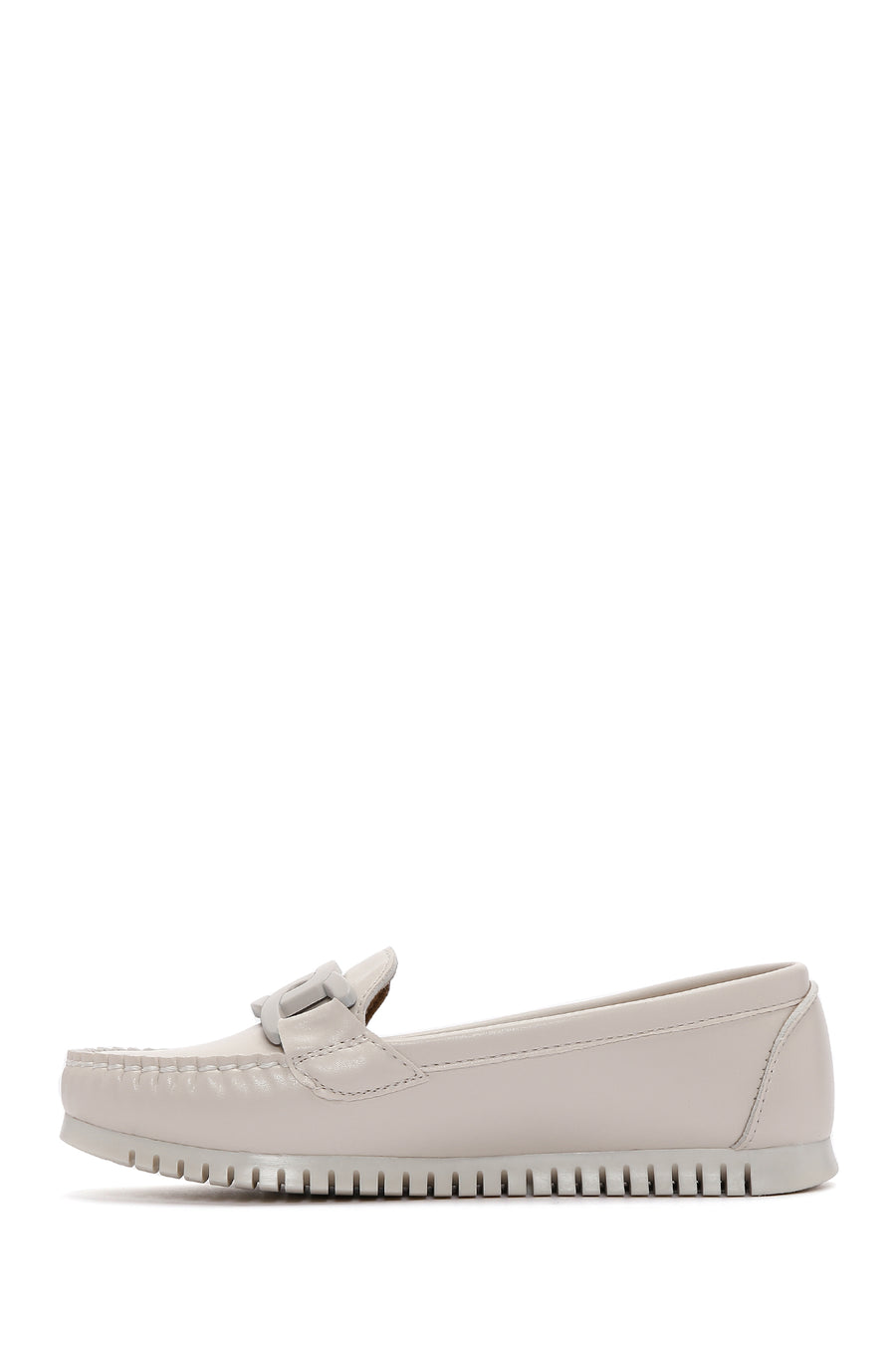 Kadın Bej Toka Detaylı Loafer