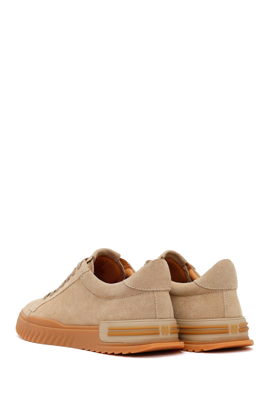 Male Beige Lace-up Suede Casual Sneaker