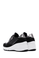 Kadın Siyah Deri Kalın Tabanlı Sneaker | Derimod
