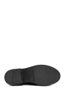 Women's Black Buckle Detailed Masculine Loafer | Derimod