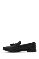 Erkek Siyah Püsküllü Deri Casual Loafer | Derimod