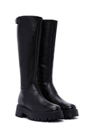 Women's Black Thick Soled Zippered Boots | Derimod