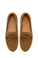 Woman Tan Suede Loafer | Derimod