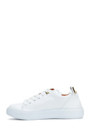 Kadın Beyaz Bağcıklı Deri Sneaker | Derimod