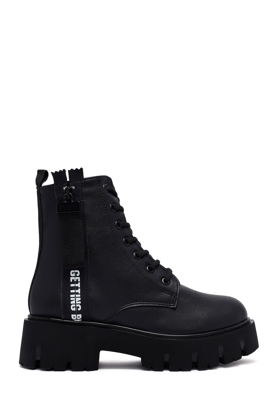 Women's Black Zippered Casual Boots 23WFE221018 | Derimod