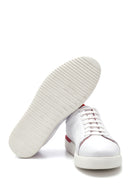 Men's White Leather Sneaker | Derimod