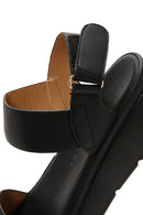 Women's Black Thick Sole Comfort Sandals | Derimod