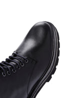 Men's Black Zippered Leather Casual Boots | Derimod