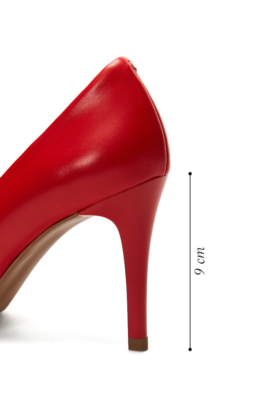Women's Red Leather Stiletto