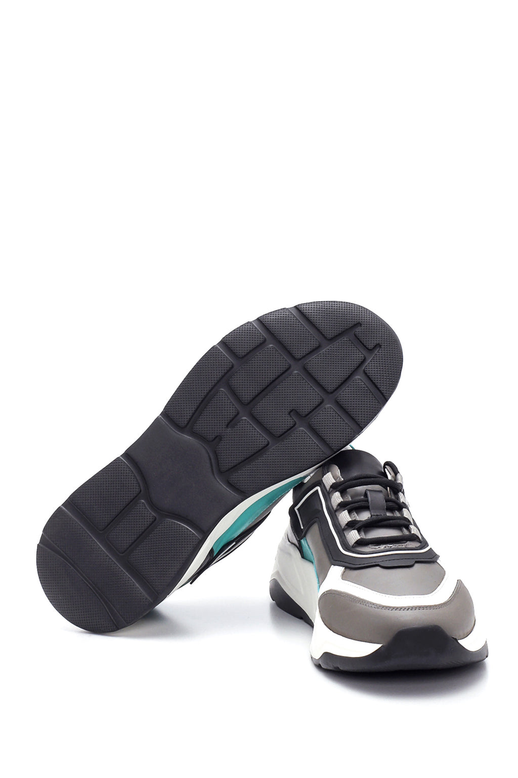 Erkek Deri Şerit Detaylı Sneaker