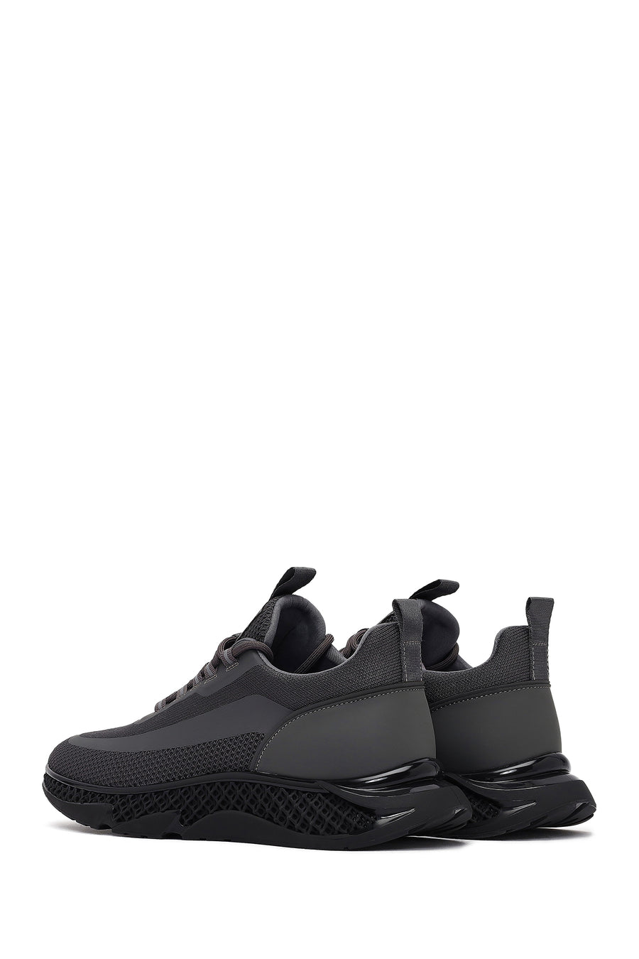 Derimod Zero Erkek Gri Kalın Tabanlı Bağcıklı Kumaş Sneaker