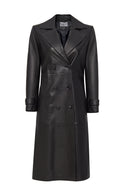 Beyonce Women's Black Leather Coat | Derimod
