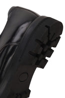 Male Black Lace-Up Thick-Soled Leather Casual Shoes | Derimod