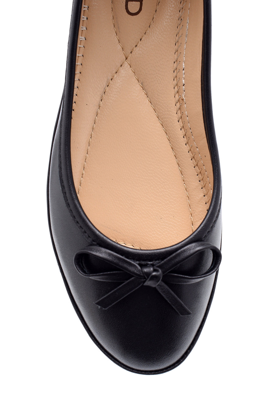 Women's Bow Leather Ballerinas