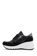 Kadın Siyah Deri Kalın Tabanlı Sneaker | Derimod