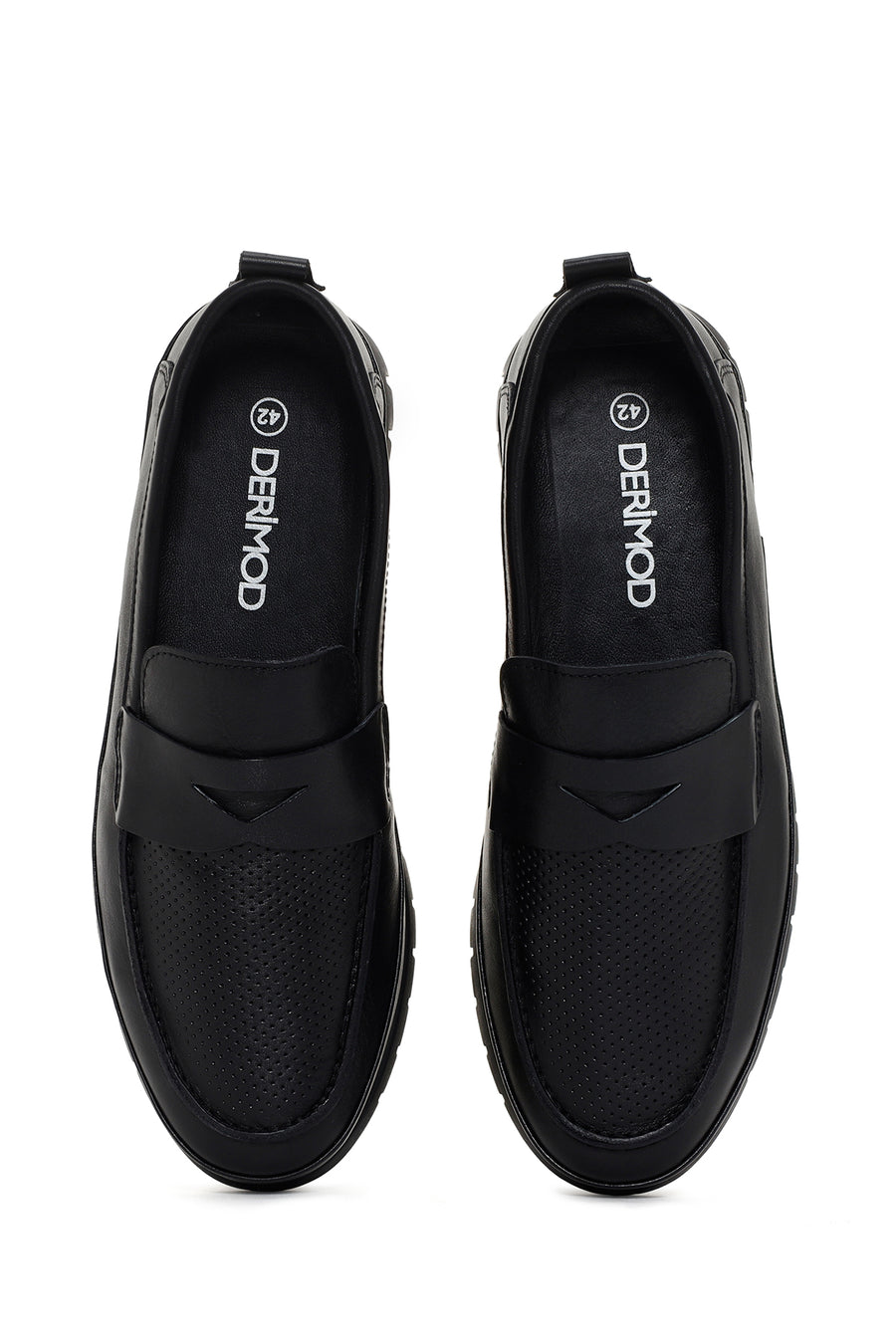Erkek Siyah Deri Casual Loafer