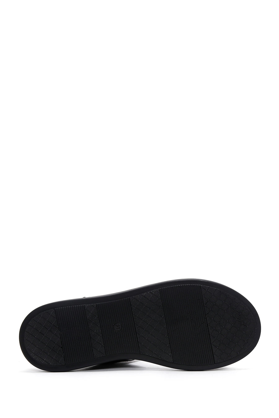 Women's Black Leather Comfort Sandals