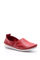 Kadın Dikiş Detaylı Deri Loafer | Derimod