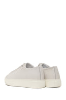 Male White Lace-Up Leather Sneaker | Derimod