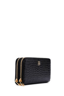 Women's Black Crocodile Wallet | Derimod