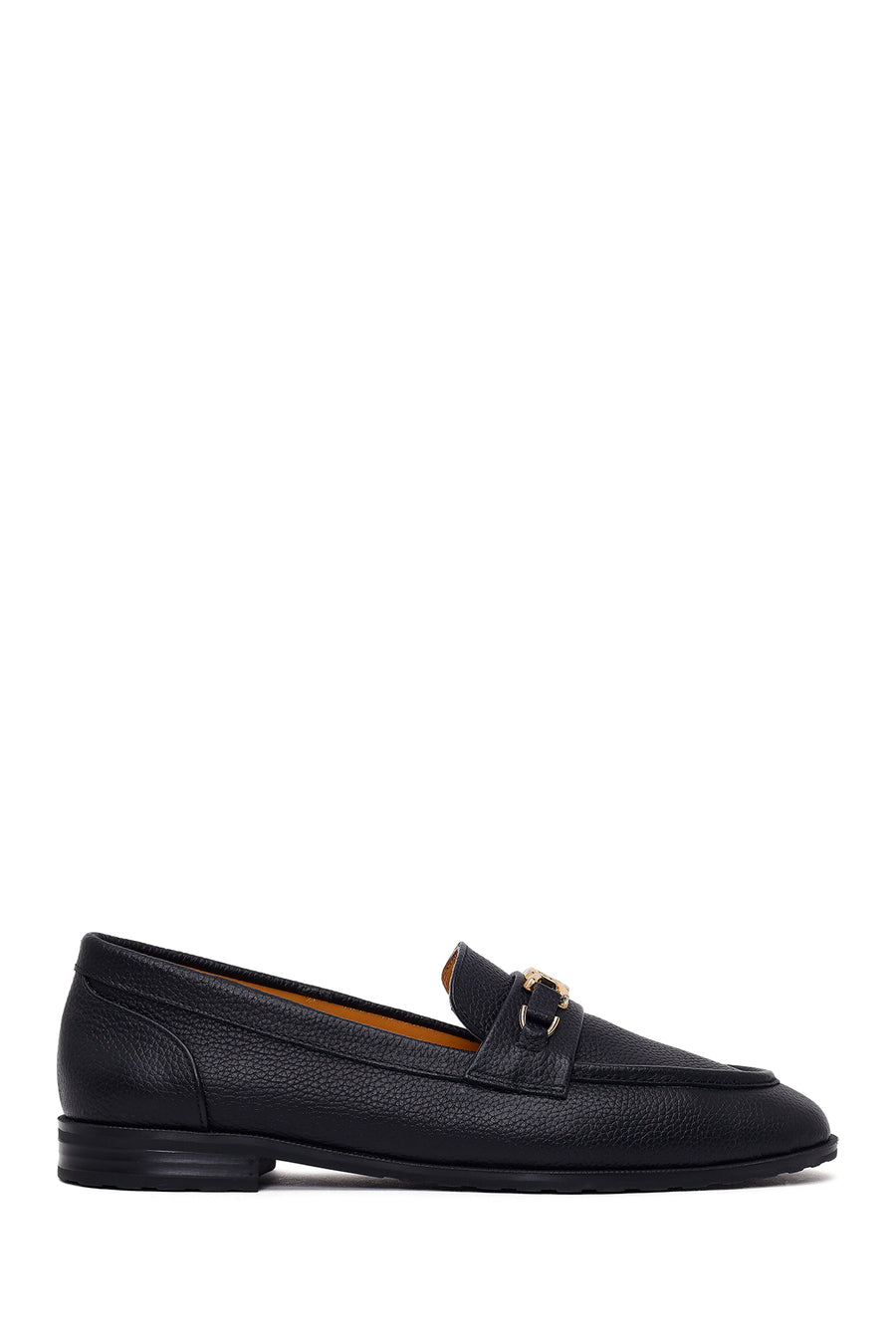 Kadın Siyah Tokalı Maskülen Deri Loafer 26PFD2300FT | Derimod