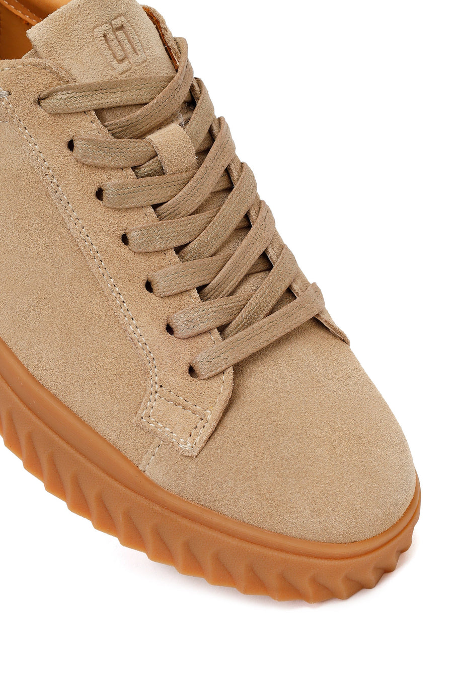 Male Beige Lace-up Suede Casual Sneaker