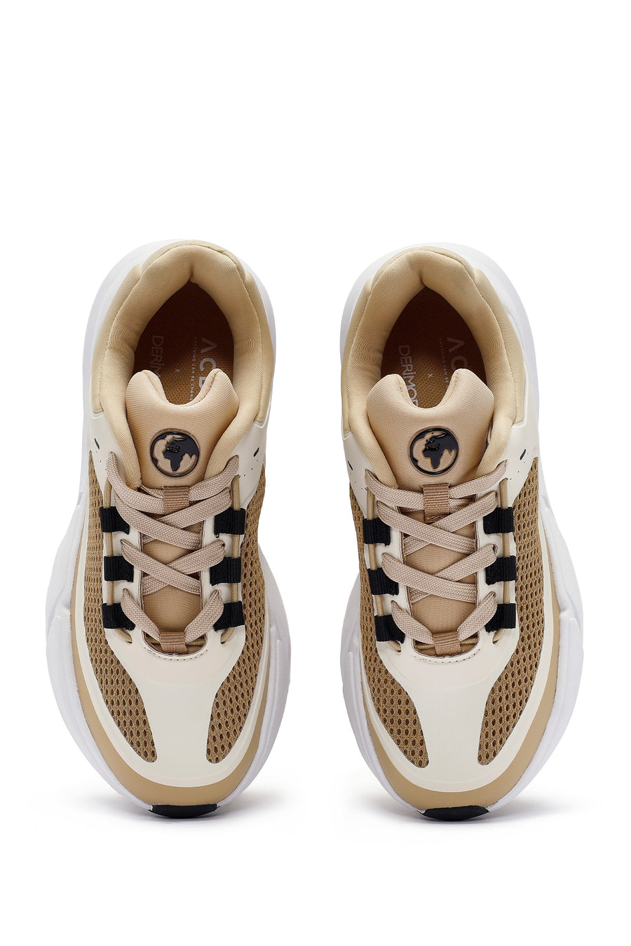 ACBC x Derimod Women's Beige Lace-Up Sneakers