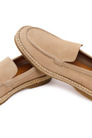 Erkek Bej Süet Deri Casual Loafer | Derimod