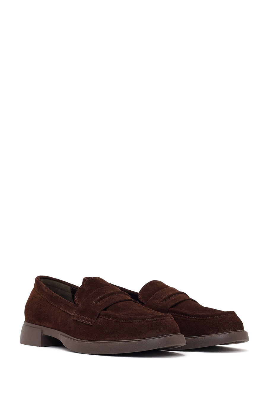 Women's Brown Suede Leather Loafer