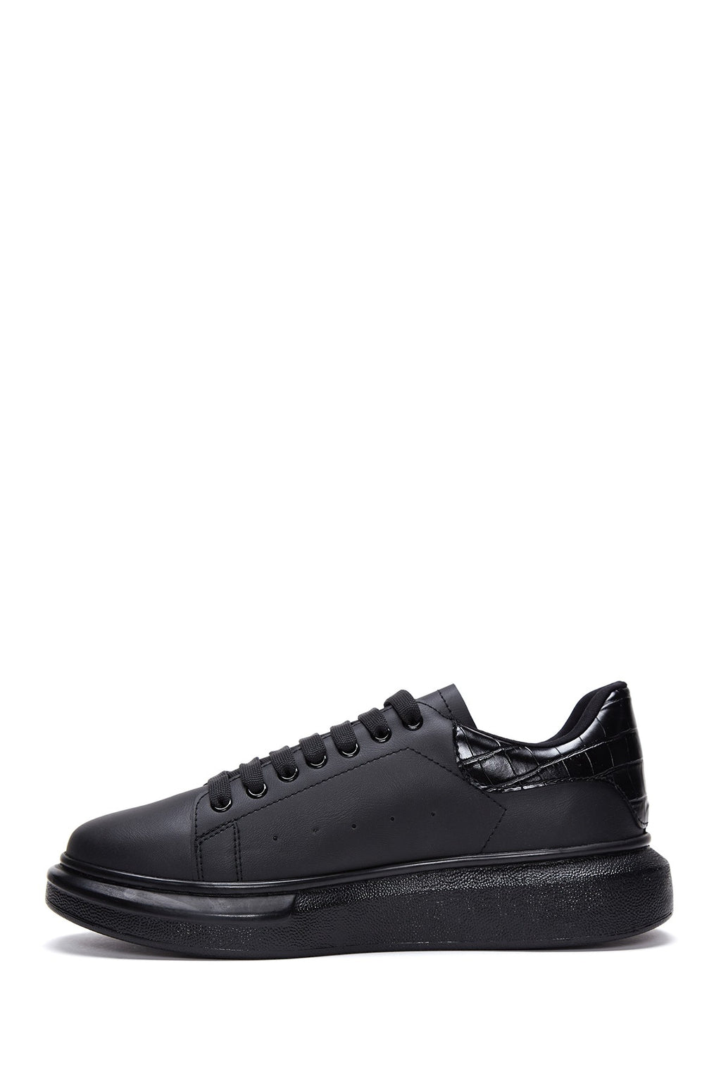 Erkek Siyah Kalın Tabanlı Sneaker