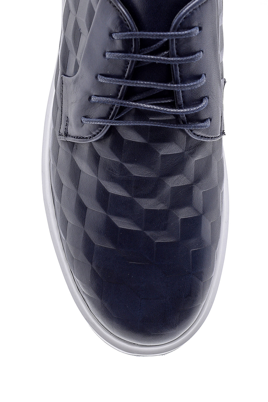 Erkek Baskılı Deri Sneaker