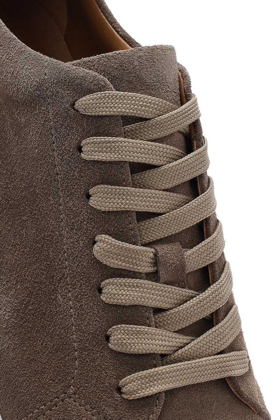 Male Beige Lace-up Suede Leather Sneaker