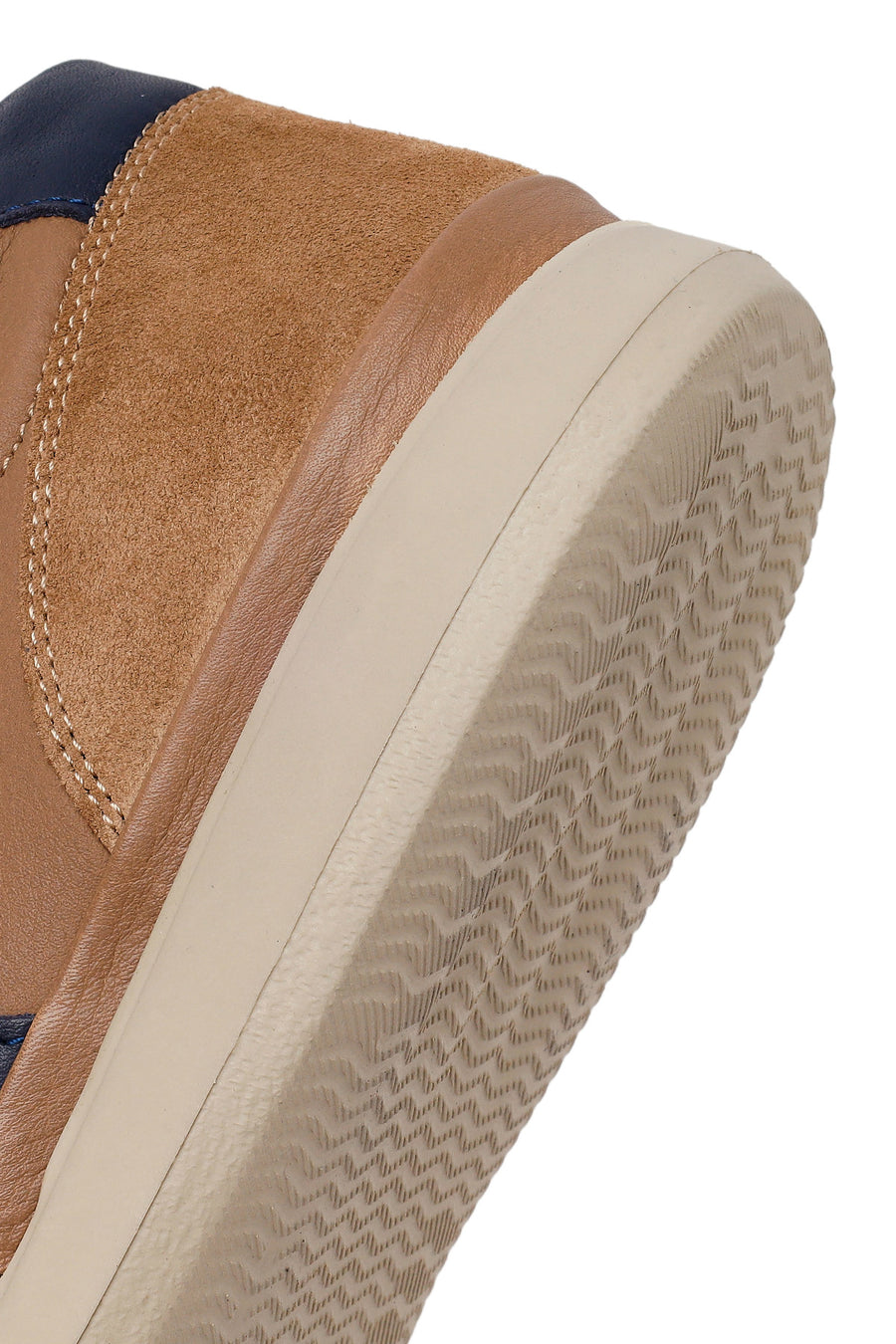 Male Beige Lace-Up Leather Casual Sneaker