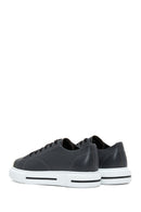 Erkek Gri Deri Kalın Tabanlı Sneaker | Derimod