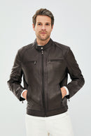 Alanzo Men's Mink Leather Jacket | Derimod