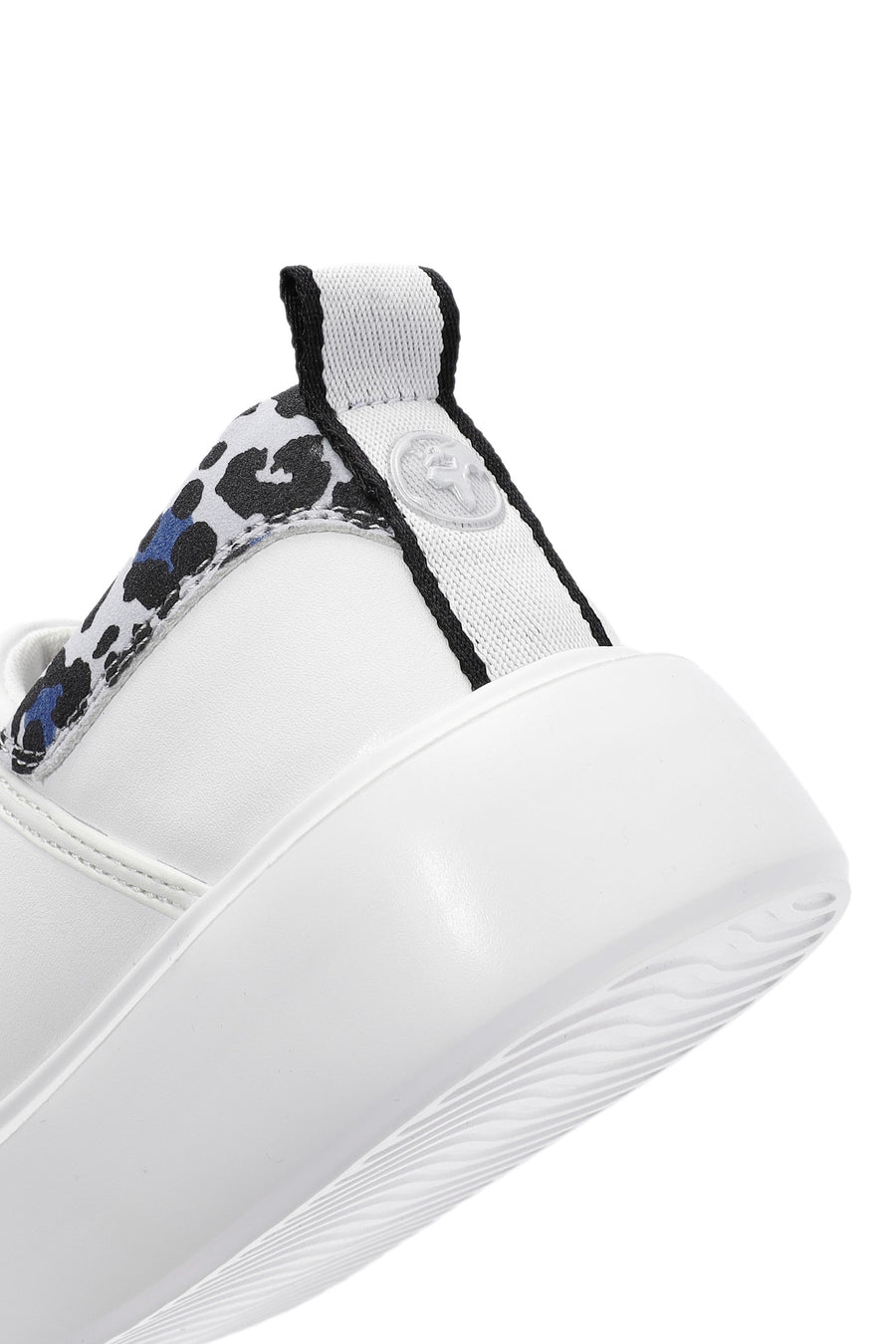 ACBC x Derimod Women's White Laced Leopard Detail Sneakers