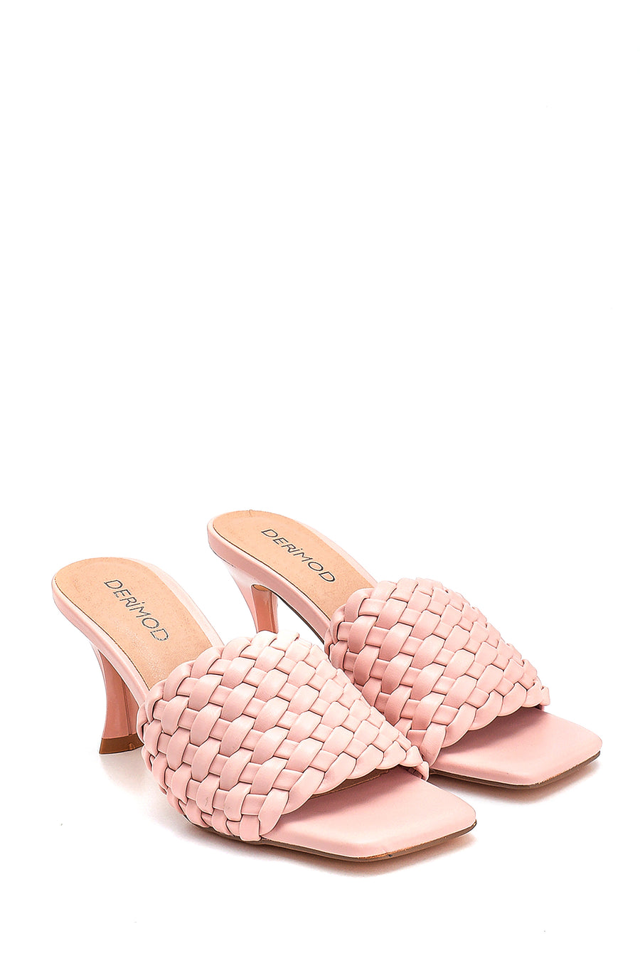 Women's Knitted Detailed Heeled Slippers