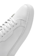 Erkek Beyaz Bağcıklı Deri Sneaker | Derimod