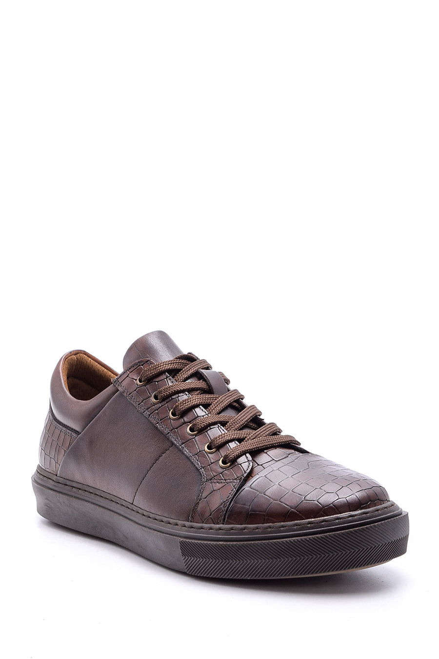 Men's Crocodile Detailed Leather Sneaker