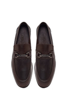 Erkek Kahverengi Tokalı Deri Casual Loafer | Derimod