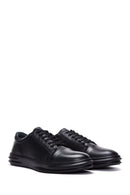 Men's Black Leather Sneaker | Derimod