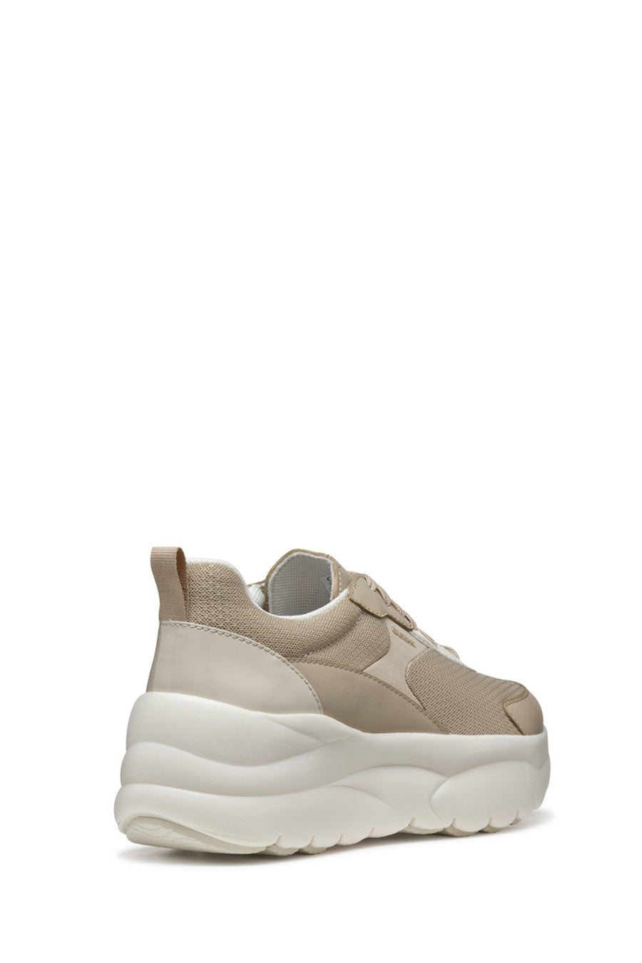 Geox Kadın Bej D Xtors D - Mesh + Geobuck Bağcıklı Kalın Tabanlı Sneaker