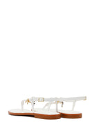 Woman White Accessory Toe-Post Sandals | Derimod