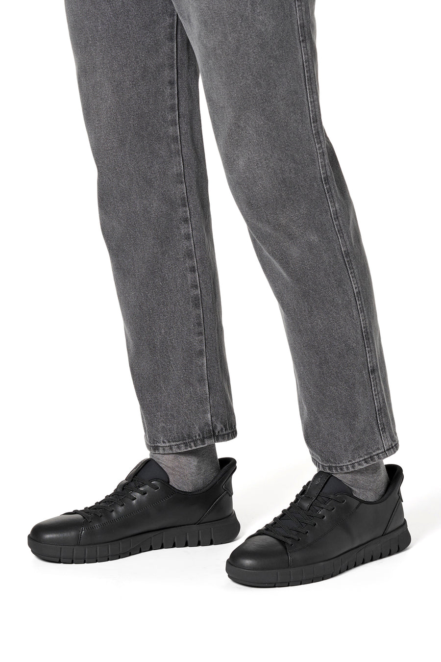 Geox Erkek Siyah U Flextrıde Plus Bağcıklı Deri Sneaker