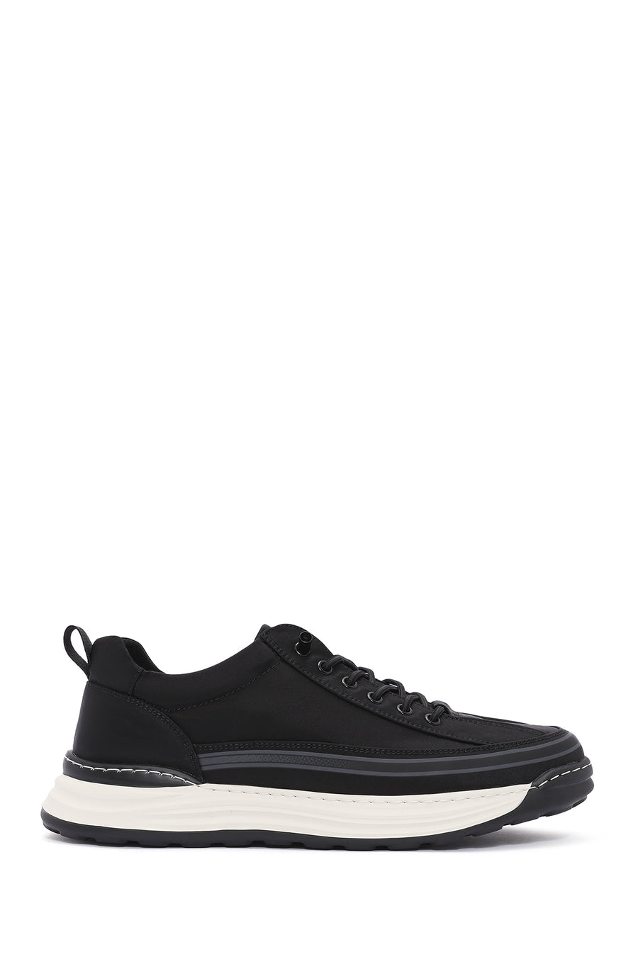 Erkek Siyah Bağcıklı Kumaş Sneaker 26SFD69386F | Derimod