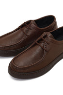 Male Brown Lace-up Leather Casual Shoes | Derimod