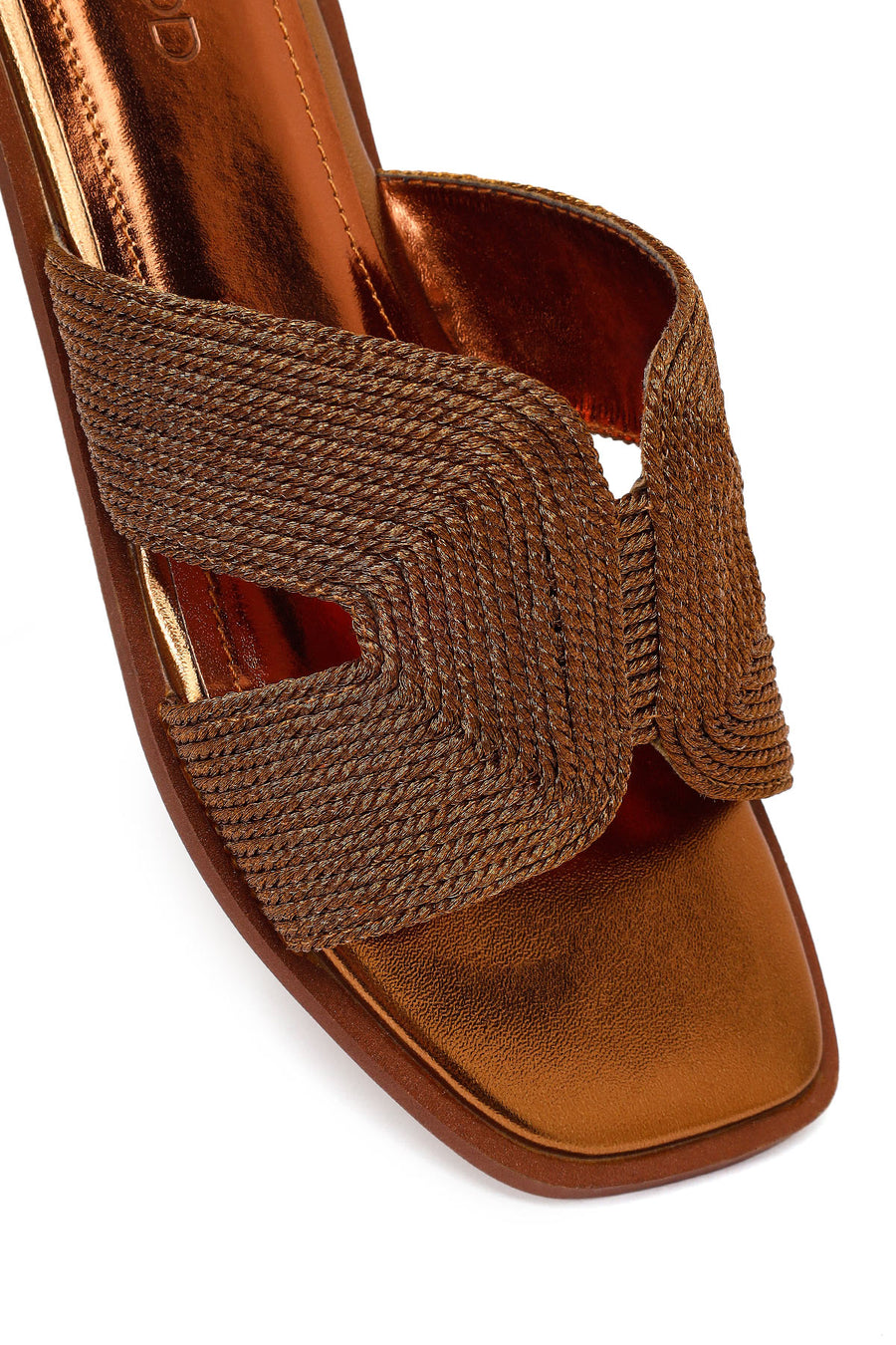 Woman Bronze Metallic Slipper