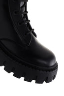 Women's Black Zippered Leather Boots | Derimod