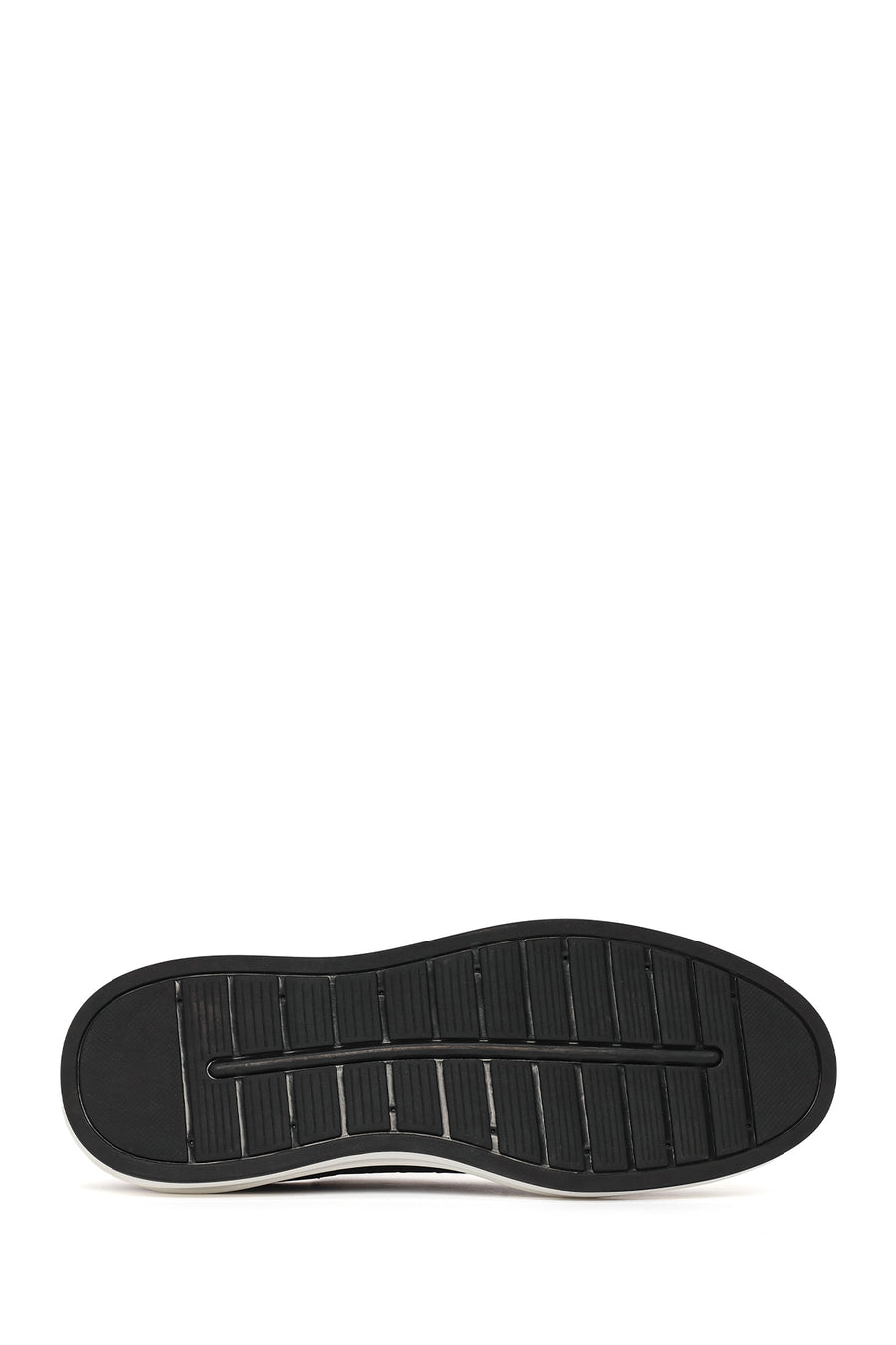 Erkek Siyah Desenli Deri Sneaker