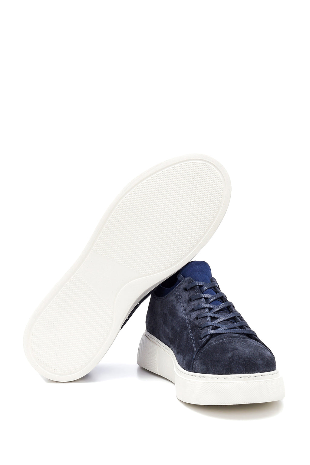 Erkek Mavi Süet Deri Sneaker